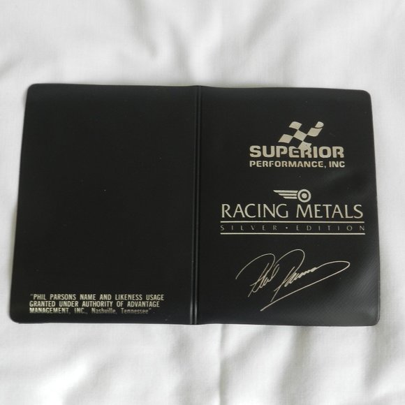 Superior Performance Racing Metal Card - 1991 Silver Ed.  Phil Parsons #963 - Picture 2 of 3